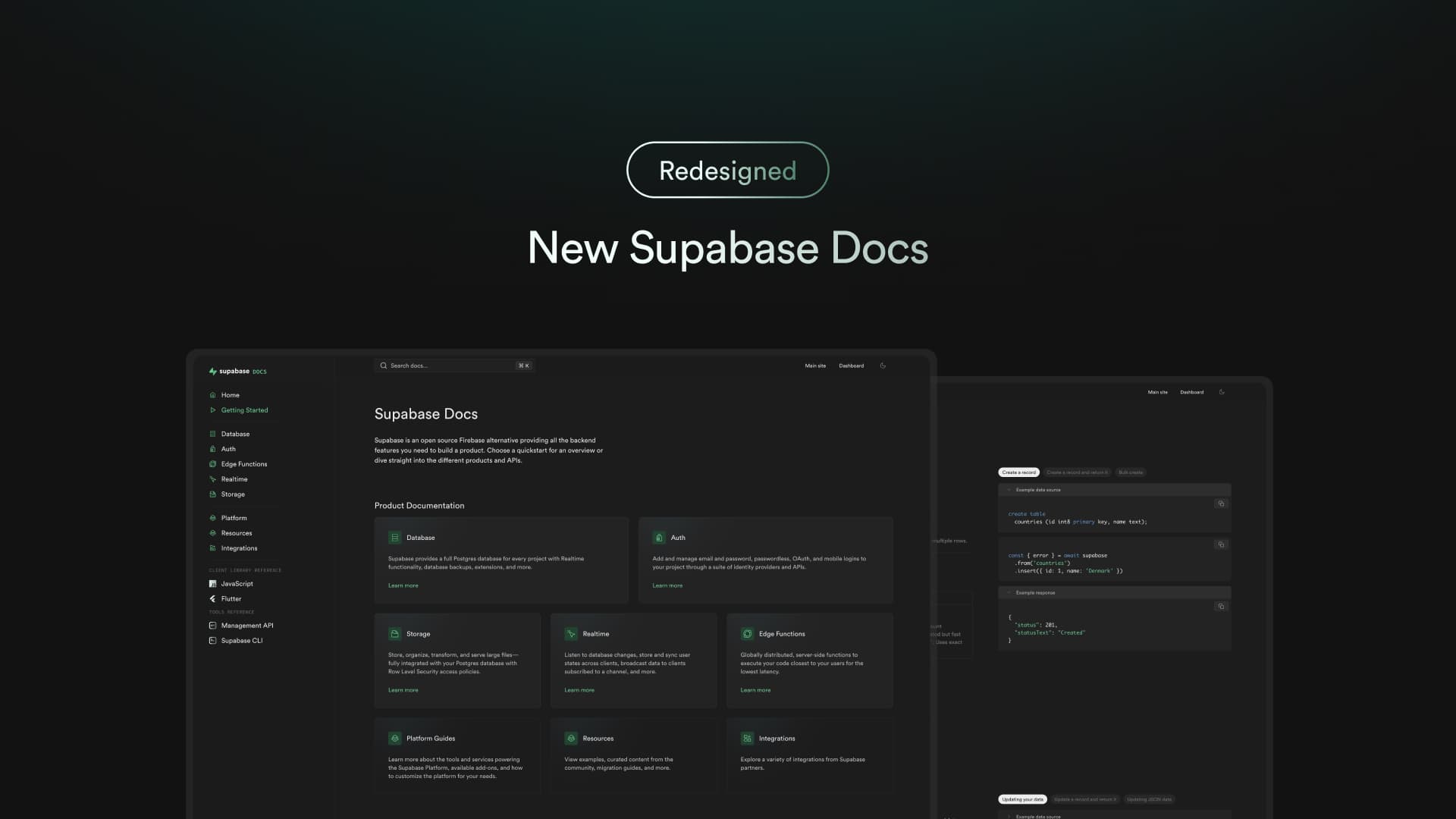 New Docs, built with Next.js